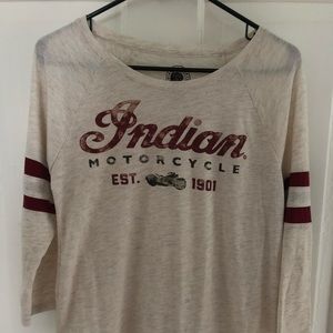 Indian motorcycle quarter sleeve shirt